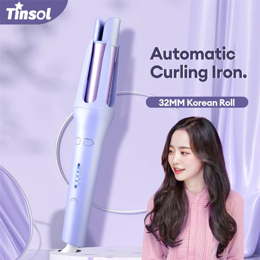 Tinsol 2 in 1 Automatic Hair Curler/Straightener 32MM Auto Rotating