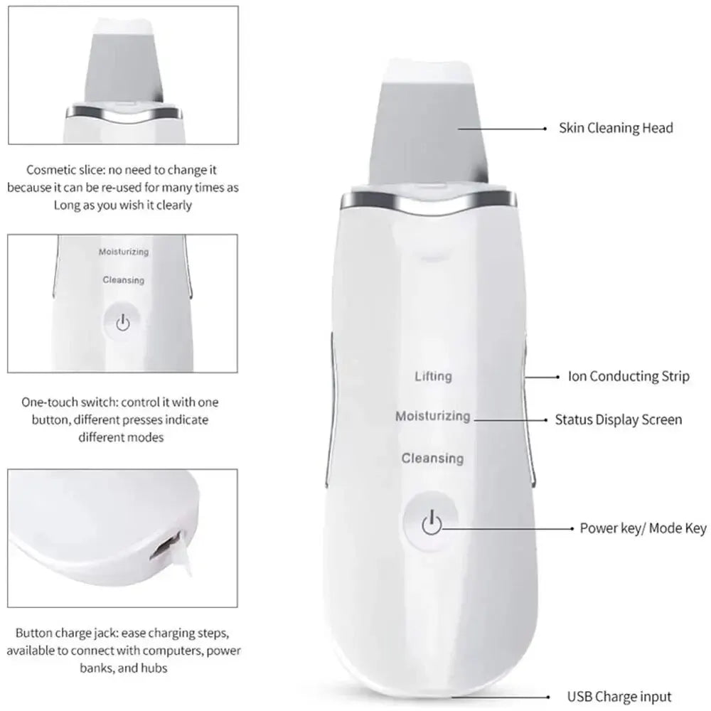 Vibrating deep cleaning for pores and renewing skin